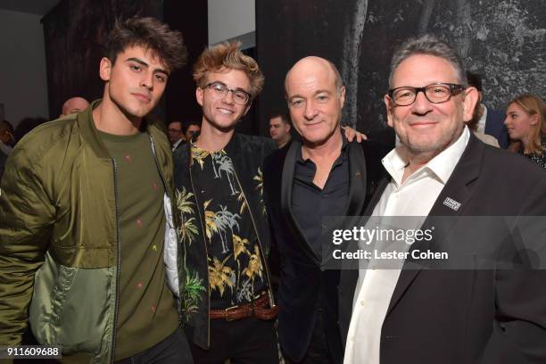 Jack Johnson, Jack Gilinsky, and Chairman and CEO of UMG Sir Lucian Grainge attend the Universal Music Group's 2018 After Party to celebrate the...
