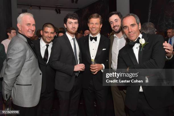 Boyd Muir, Mat Vlasic, Frank Briegmann, and Monte Lipman attend the Universal Music Group's 2018 After Party To Celebrate the Grammy Awards presented...
