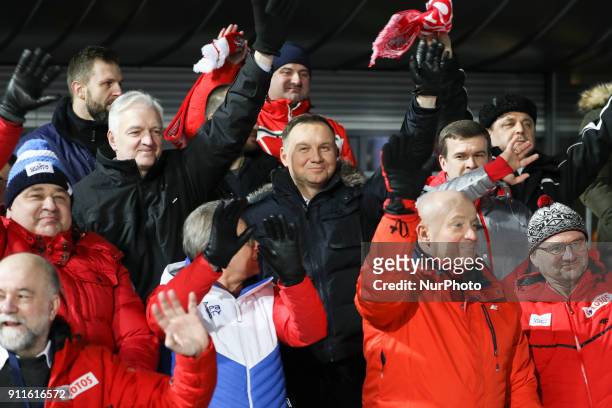Andrzej Duda, the President of Poland during FIS Ski Jumping World Cup in Zakopane, Poland on 28 January, 2018.