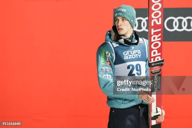 Slovenian Anze Semenic wins individual Ski Jumping in FIS Ski Jumping World Cup in Zakopane, Poland on 28 January, 2018.