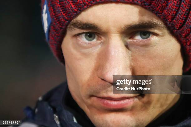 Polish ski jumper Kamil Stoch after the Large Hill Team competition at the FIS Ski Jumping World Cup in Zakopane, Poland on 27 January, 2018.
