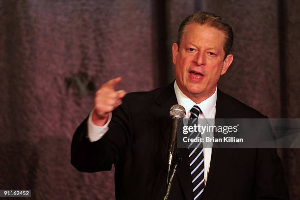 Former Vice President Al Gore attends the 2009 New Jersey Democratic State Conference at the Trump Plaza Hotel & Casino on September 25, 2009 in...