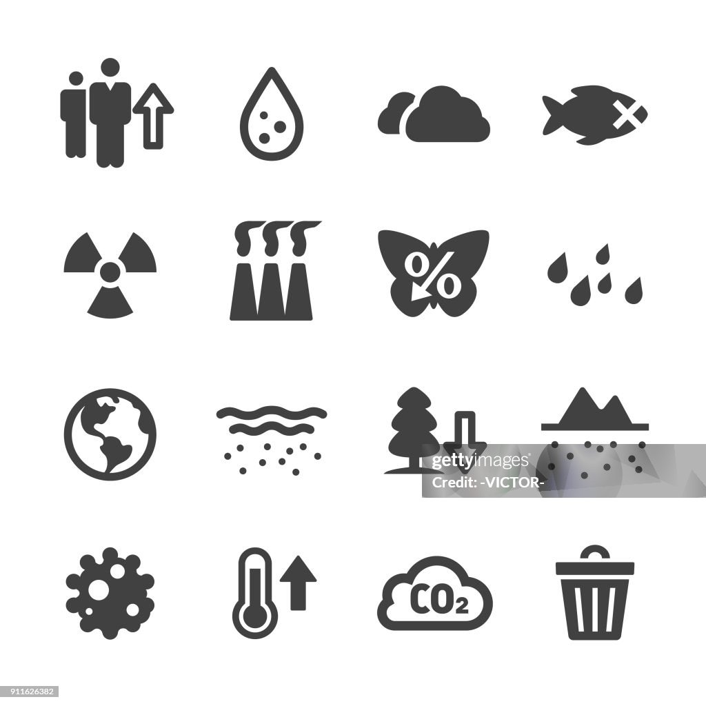 Environmental Problems Icons - Acme Series