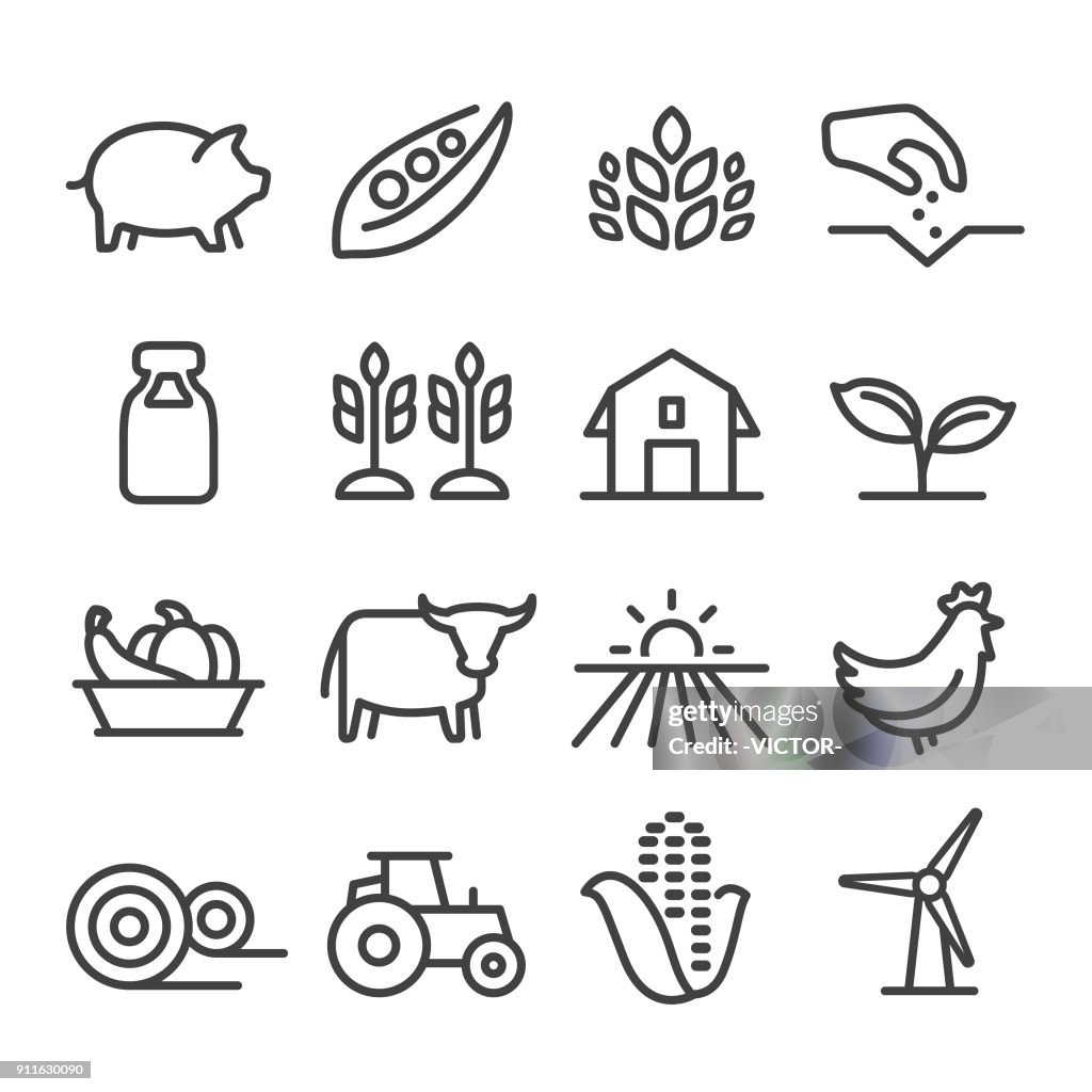 Landwirtschaft-Icons - Line Serie