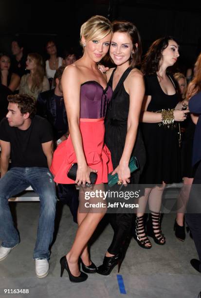 Actresses Katie Cassidy and Jessica Stroup during the 7th Annual Teen Vogue Young Hollywood Party held at Milk Studios on September 25, 2009 in...