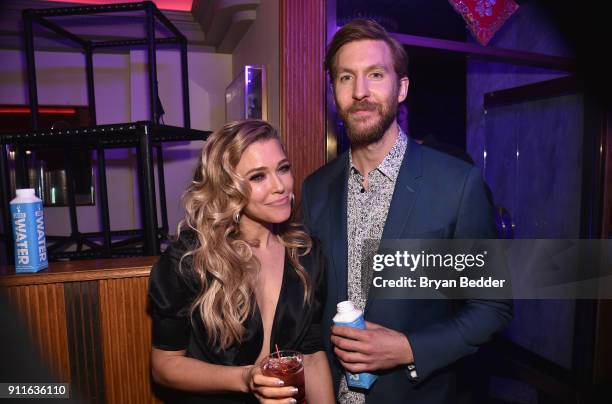 Rachel Platten and Calvin Harris attends the 60th Annual Grammy Awards after party hosted by Benny Blanco and Diplo with SVEDKA Vodka and Interscope...