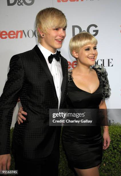 Luke Worrall and Kelly Osbourne arrive at 7th Annual Teen Vogue Young Hollywood Party at MILK Studios on September 25, 2009 in Los Angeles,...