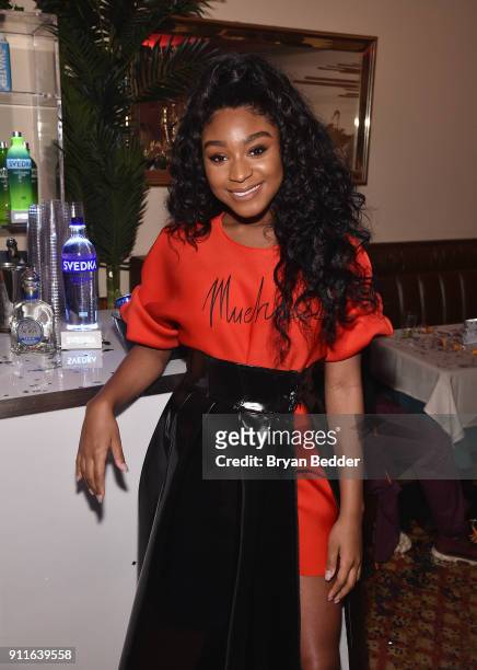 Normani Kordei attends the 60th Annual Grammy Awards after party hosted by Benny Blanco and Diplo with SVEDKA Vodka and Interscope Records on January...