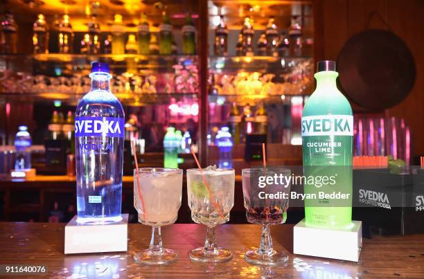 Vodka is served during the 60th Annual Grammy Awards after party hosted by Benny Blanco and Diplo with SVEDKA Vodka and Interscope Records on January...