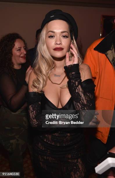 Rita Ora attends the 60th Annual Grammy Awards after party hosted by Benny Blanco and Diplo with SVEDKA Vodka and Interscope Records on January 29,...