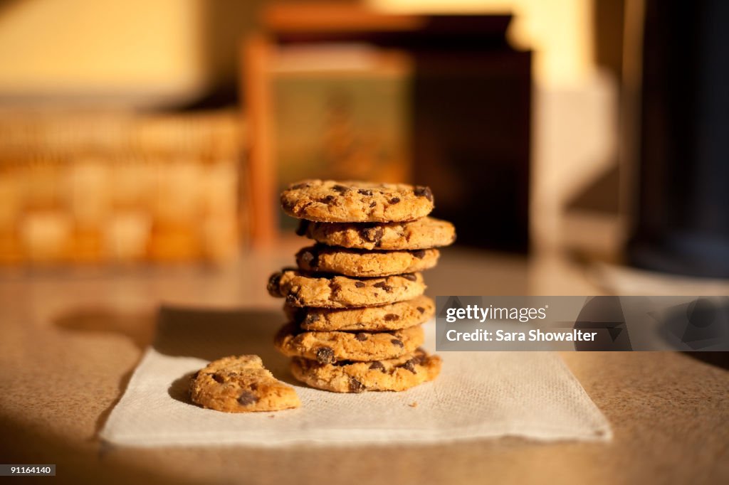 Stack of Chocolate Chip Cookies
