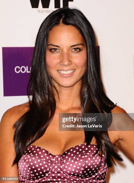 Actress Olivia Munn attends Entertainment Weekly And Women In Film's 7th annual pre-Emmy party at Restaurant at The Sunset Marquis Hotel on September...