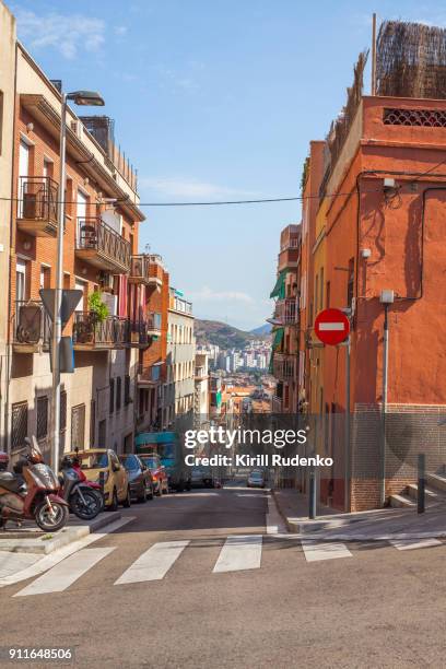 a street in barcelona - septum stock pictures, royalty-free photos & images