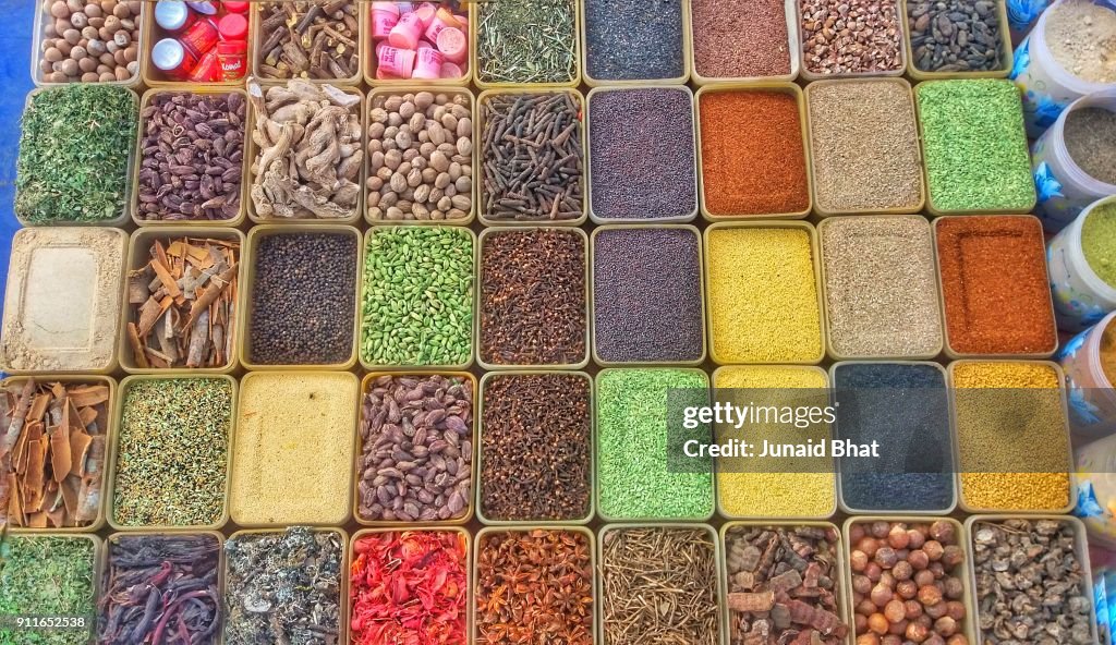 Colourful Indian Spices at New Delhi India
