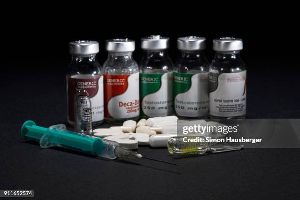 Anabolic steroids and performance-enhancing drugs such as super susto, deca-durabolin, testdyne rapid, nandrolone, testosterone, several pills and a...