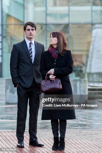 Blane McIlroy arrives at Belfast Crown Court where he is on trial accused of one count of exposure, in connection with an incident in which two...