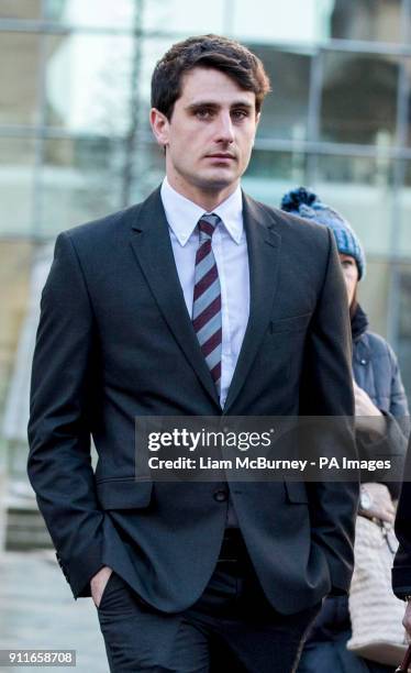 Blane McIlroy arrives at Belfast Crown Court where he is on trial accused of one count of exposure, in connection with an incident in which two...