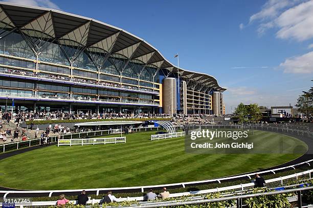 General View of the main stand at Ascot Racecourse on September 26, 2009 in Ascot, England.