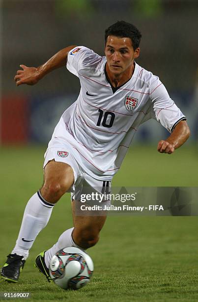 Dilly Duka of USA in action during the FIFA U20 World Cup group C match between USA and Germany at the Army Stadium on September 26, 2009 in Suez,...