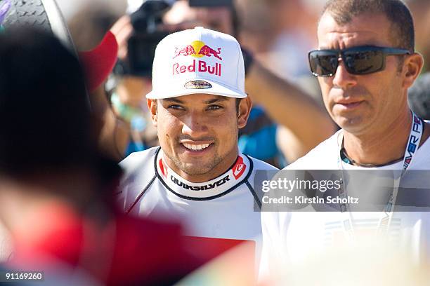 Michel of Bourez of Tahiti during the Quiksilver Pro on September 26, 2009 in Hossegor, France.