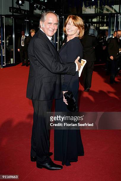 Actress Senta Berger and husband, director Michael Verhoeven arrive for the German TV Award 2009 at the Coloneum on September 26, 2009 in Cologne,...