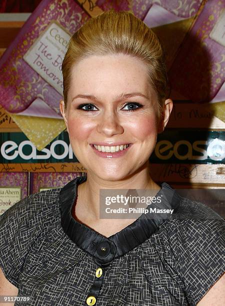 Cecelia Ahern signs copies of her new book 'The Book of Tomorrow' in Easons on September 26, 2009 in Dublin, Ireland.