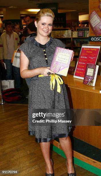 Cecelia Ahern signs copies of her new book 'The Book of Tomorrow' in Easons on September 26, 2009 in Dublin, Ireland.