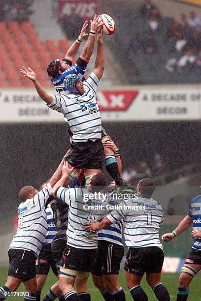 Griquas lock Jacques Lombaard during the Absa Currie Cup match between Western Province and Griquas from Newlands Stadium on September 26, 2009 in...