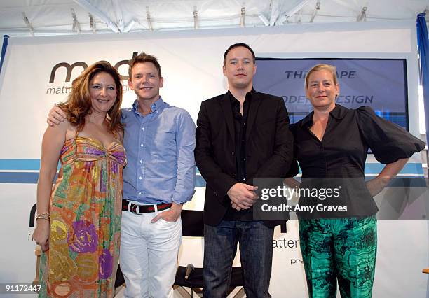 Samantha Nestor, Jeff Andrews, Tyler Blake and Marjorie Skouras at the Program Launch of Matters on Design at The Grove on September 26, 2009 in Los...