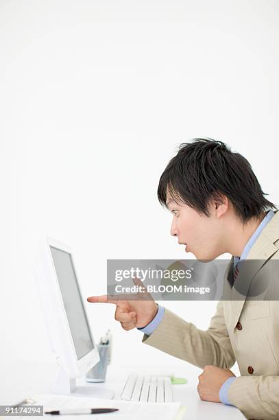 Man Point At Computer 2,678 Business Man Point Finger Stock Photos, High-Res Pictures, and ...