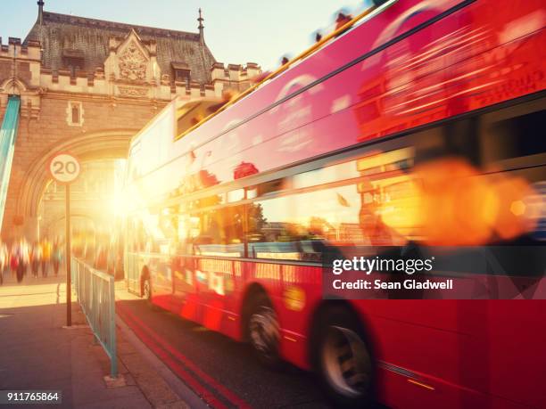 london bus - open top bus stock pictures, royalty-free photos & images