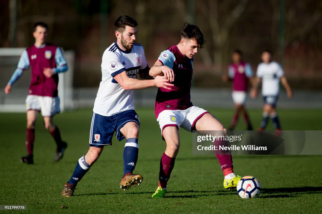 Aston Villa v Middlesbrough: Premier League 2