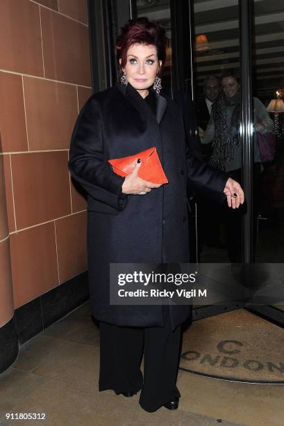 The X Factor judge Sharon Osbourne departs C Restaurant after filming the results programme on December 2, 2013 in London, England.