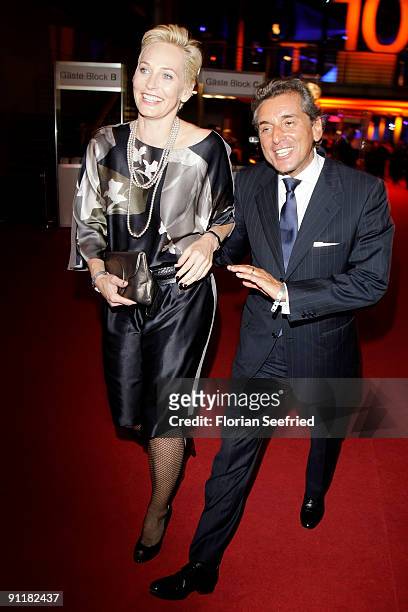 Baerbel Schaefer and husband Michelle Friedmann attend the after show party of the German TV Award 2009 at the Coloneum on September 26, 2009 in...