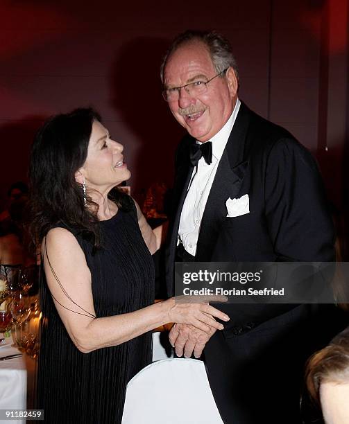 Actress Hannelore Elsner and actor Friedrich von Thun attend the after show party of the German TV Award 2009 at the Coloneum on September 26, 2009...
