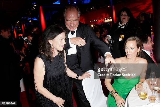 Actress Hannelore Elsner and actor Friedrich von Thun and daughter Gioia attend the after show party of the German TV Award 2009 at the Coloneum on...