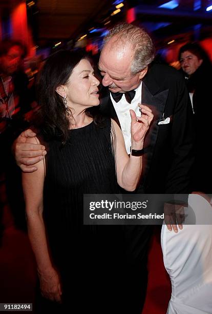 Actress Hannelore Elsner and actor Friedrich von Thun attend the after show party of the German TV Award 2009 at the Coloneum on September 26, 2009...