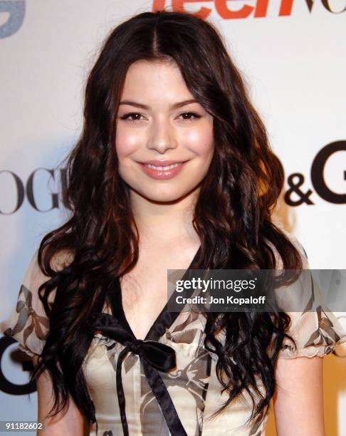 Actress Miranda Cosgrove arrives at the 7th Annual Teen Vogue Young Hollywood Party at Milk Studios on September 25, 2009 in Hollywood, California.