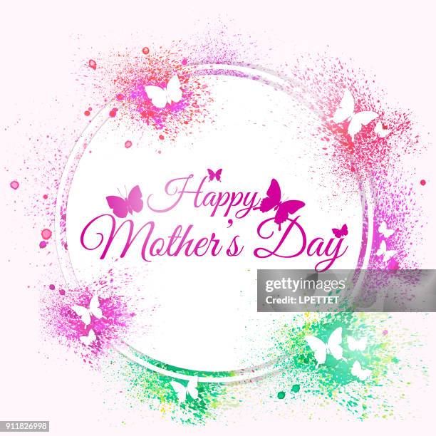 happy mother's day - mothers day text art stock illustrations