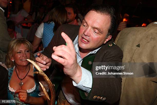 Alexander zu Schaumburg-Lippe attends the Oktoberfest beer festival at Kaefer Schaenke beer tent on September 26, 2009 in Munich, Germany.