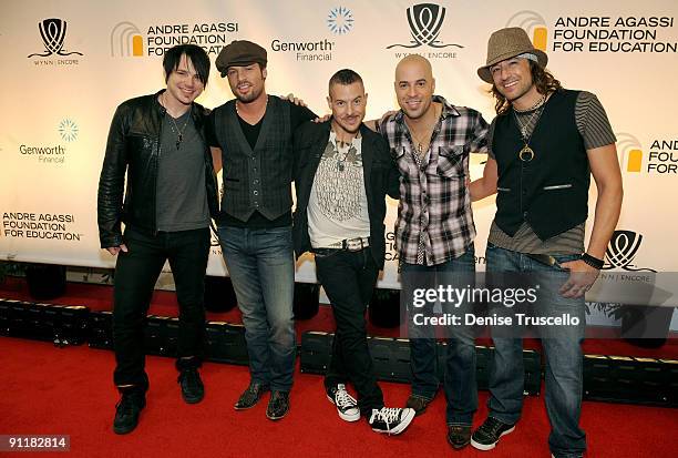 The band Daughtry arrives at the 14th annual Andre Agassi Foundation for Education's Grand Slam for Children benefit concert at Wynn Las Vegas...