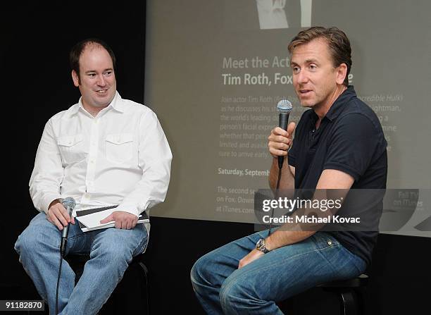 Actor Tim Roth attends the "Lie To Me" Q&A Panel with Mr. Beaks of 'Ain't It Cool News' at the Apple Store Third Street Promenade on September 26,...