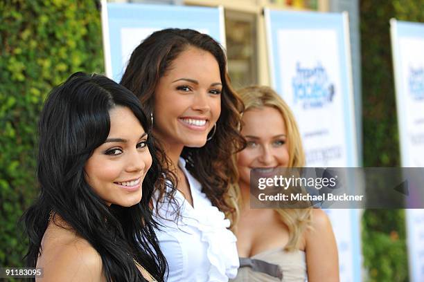 Actresses Vanessa Hudgens, Susie Castillo and Hayden Panettierre attend the Neutrogena Fresh Faces Music Event for VH1 Save the Music at Jim Henson...