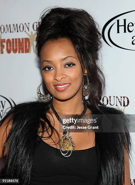 Jennia Fredrique attends the Hennessy Artistry Red Carpet at "Common & Friends" event benefiting The Common Ground Foundation at The Hollywood...