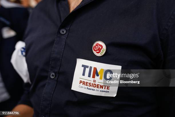 Sticker Timo 28 Farc Launches Presidential Congressional Campaigns Stock Photos ...