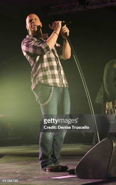 Singer Chris Daughtry of the band Daughtry performs during the 14th annual Andre Agassi Foundation for Education's Grand Slam for Children benefit...