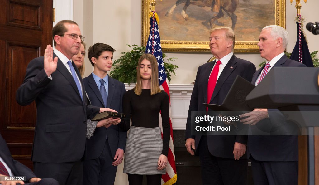 New Health and Human Services Secretary Sworn In At The White House