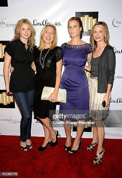 Actress' Emily VanCamp, Patricia Wettig ,Rachel Griffiths and Calista Flockhart pose at the Brothers & Sisters Season 4 Premiere Party at Bar Delux...