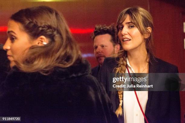 Actress Alicia Vikander and film maker Lisa Langseth attend the Nordic premiere of their film Euphoria at the Gothenburg Film Festival at Draken Film...