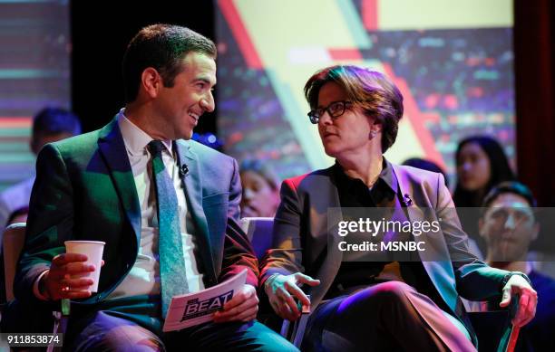 Google and YouTube Changing the World" -- Pictured: Ari Melber, Anchor of ?The Beat? and MSNBC Chief Legal Correspondent, Kara Swisher, Recode...